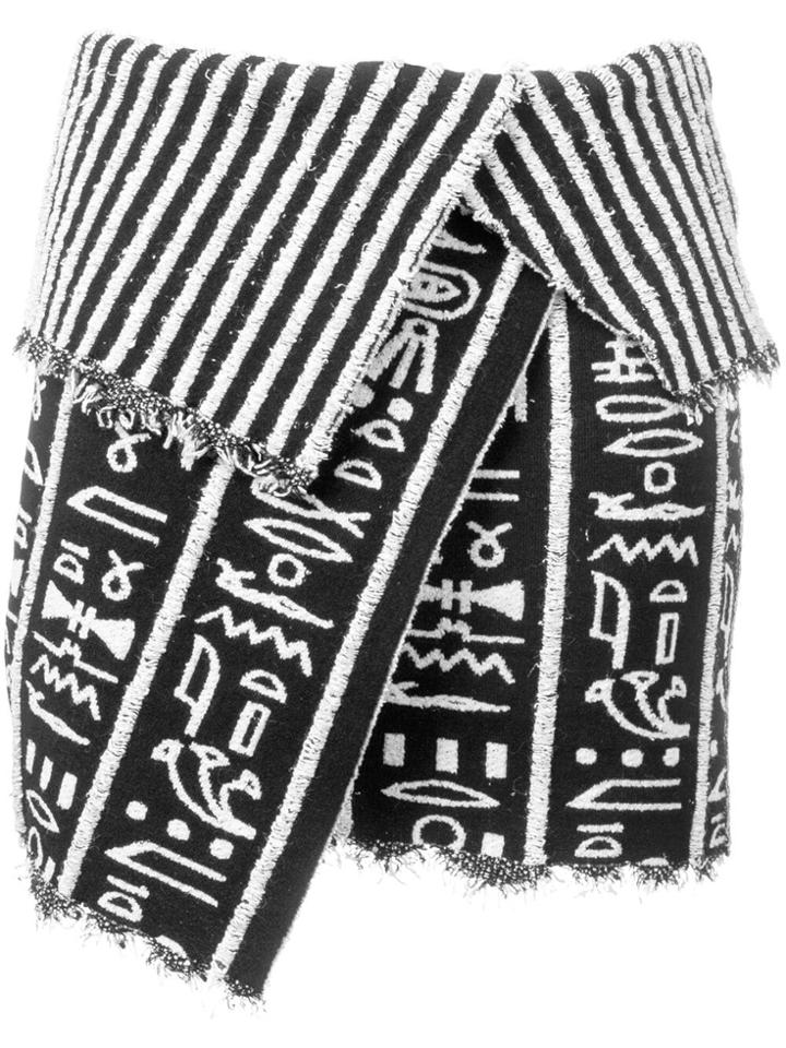 Balmain Asymmetric Draped Mini Skirt - Black