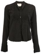Greg Lauren Pleated Bib Blouse