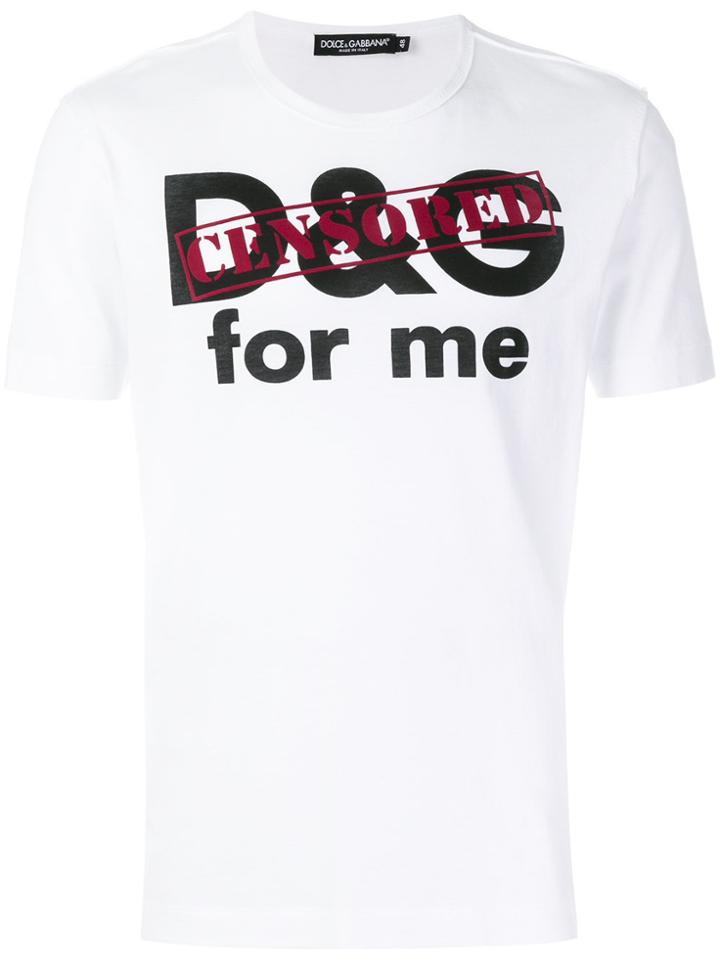 Dolce & Gabbana Censored T-shirt - White