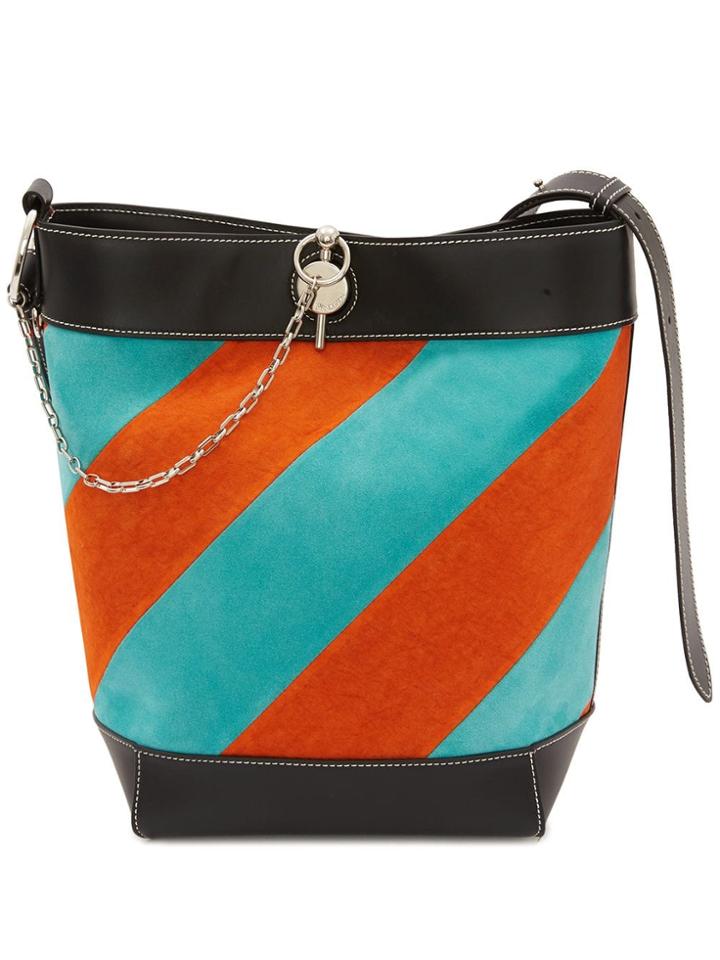 Jw Anderson Diagonal Panelled Keyts Tote - Orange