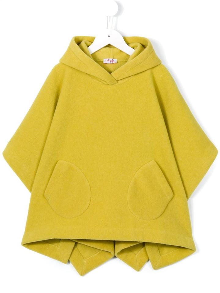 Il Gufo Hooded Cape, Girl's, Size: 6 Yrs, Green