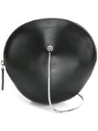 Cédric Charlier Circular Shaped Crossbody Bag, Women's, Black, Calf Leather/nylon