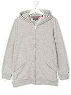 Tommy Hilfiger Junior Zipped Hooded Jacket - Grey