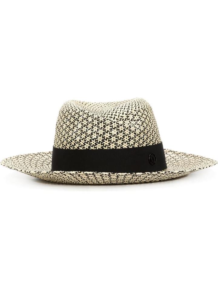 Maison Michel Virginie Hat, Women's, Size: L, Black, Straw