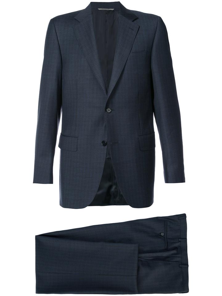 Canali Checked Suit - Blue