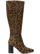 Diane Von Furstenberg Reese Leopard Boots - Neutrals