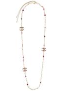 Chanel Vintage Gripoix Beaded Necklace, Women's, Pink/purple