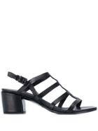 Del Carlo Strappy Ankle Sandals - Black