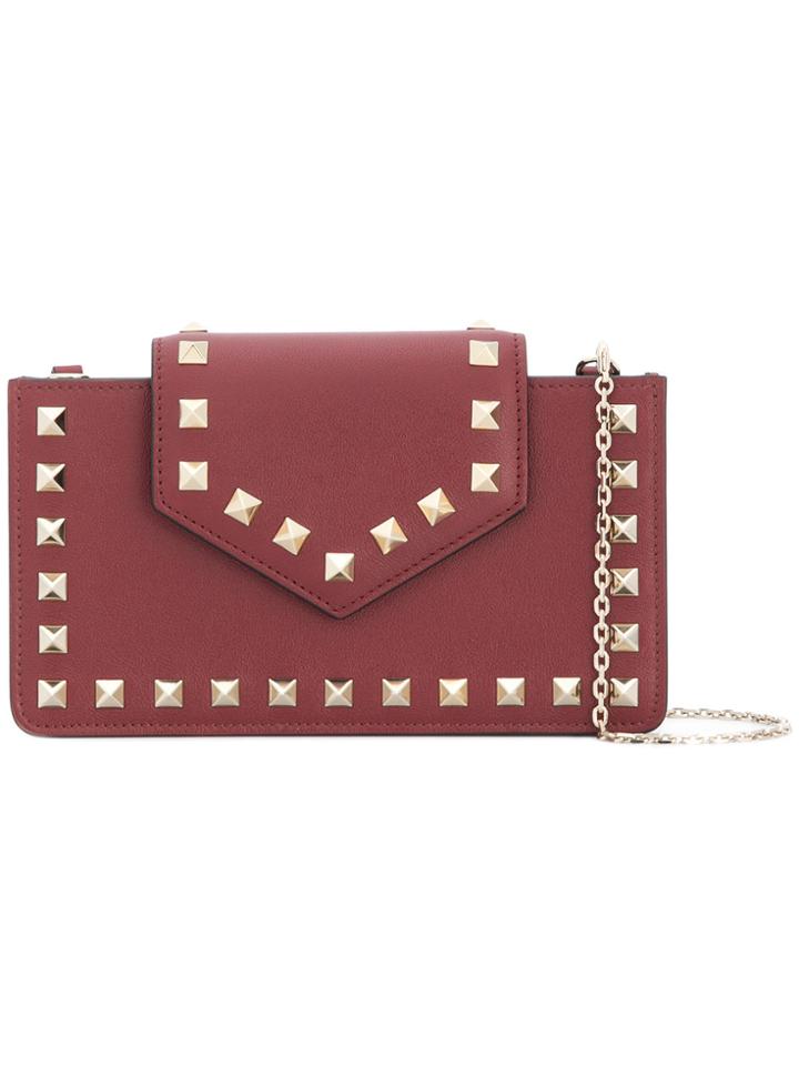 Valentino Mini Valentino Garavani Rockstud Clutch - Red