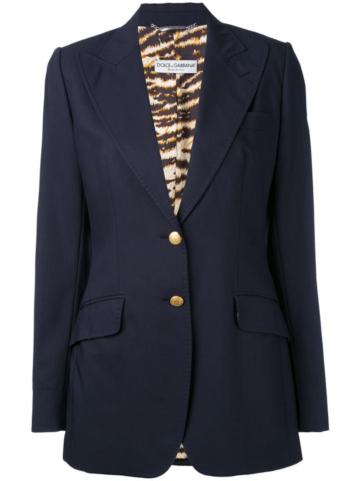 Dolce & Gabbana Vintage Classic Fitted Blazer - Blue
