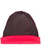 Issey Miyake Men Wrinkle Knit Colour Block Hat - Brown