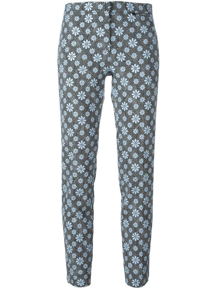 Versace Cropped Floral Pattern Trousers