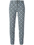 Versace Cropped Floral Pattern Trousers