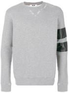 Neil Barrett Bolt To Bolt Embroidered Sweatshirt - Grey