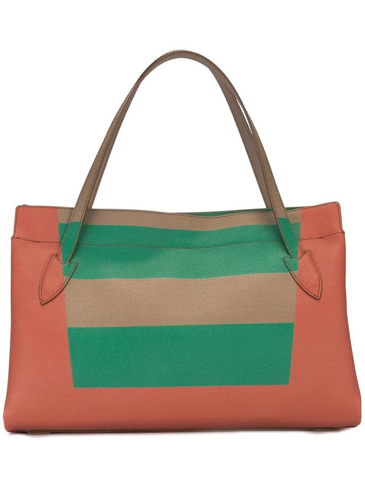 Max Mara Bicolour Tote Bag, Women's, Yellow/orange