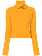 Aviù Roll Neck Embellished Jumper - Yellow & Orange