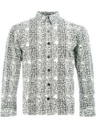Christopher Nemeth Rope Print Shirt, Men's, Size: Small, Black, Cotton