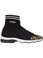 Fendi Sock Style Sneakers - F15ej-black White+tab Blac