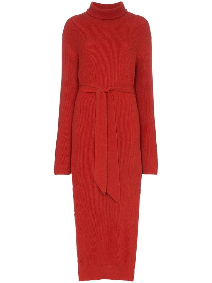 Nanushka Nanu Canaan Drs Knit Tn Ls - Red