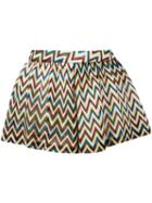 Missoni Zig Zag Pleated Shorts, Women's, Size: 42, Rayon/viscose/polyester