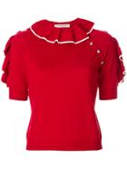 Philosophy Di Lorenzo Serafini Short Sleeved Ruffle Top - Red