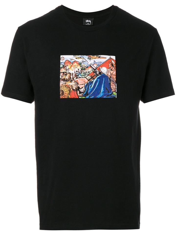 Stussy Printed Short-sleeved T-shirt - Black