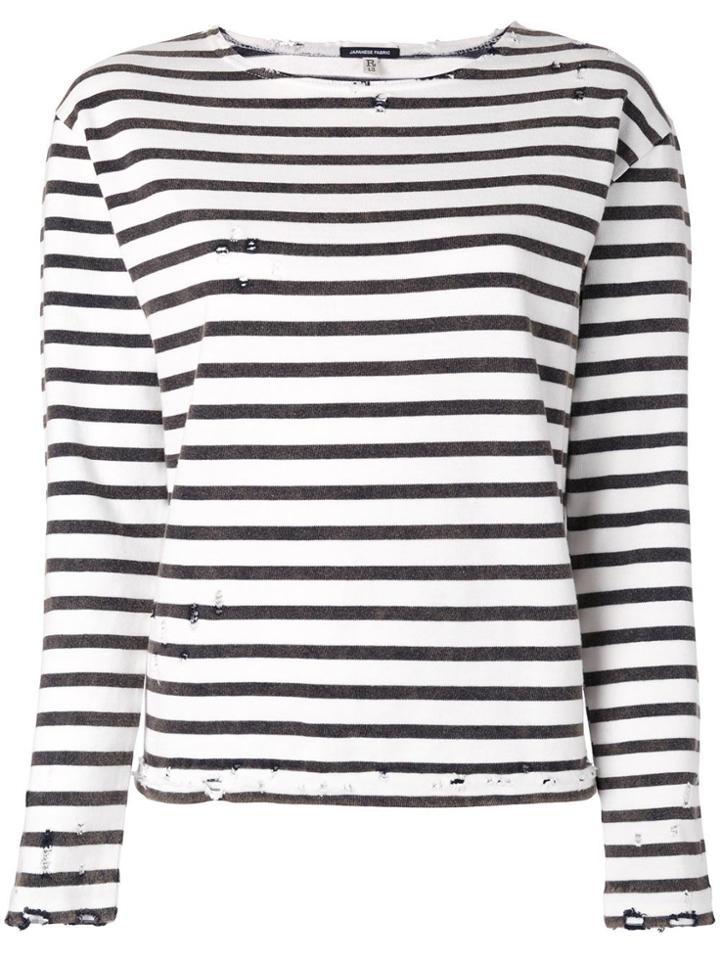 R13 Striped Sweatshirt - Black