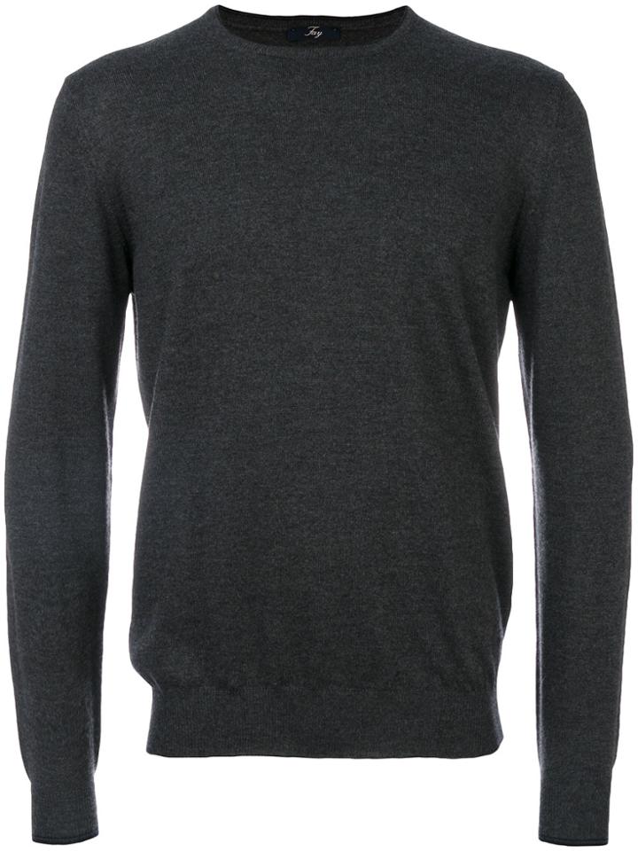 Fay Crew Neck Jumper - Grey