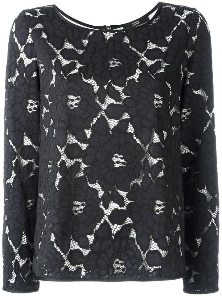 Steffen Schraut Paneled Roses Blouse - Blue