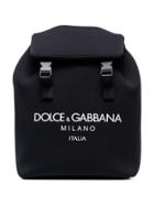 Dolce & Gabbana Palermo Logo Print Neoprene Backpack - Black