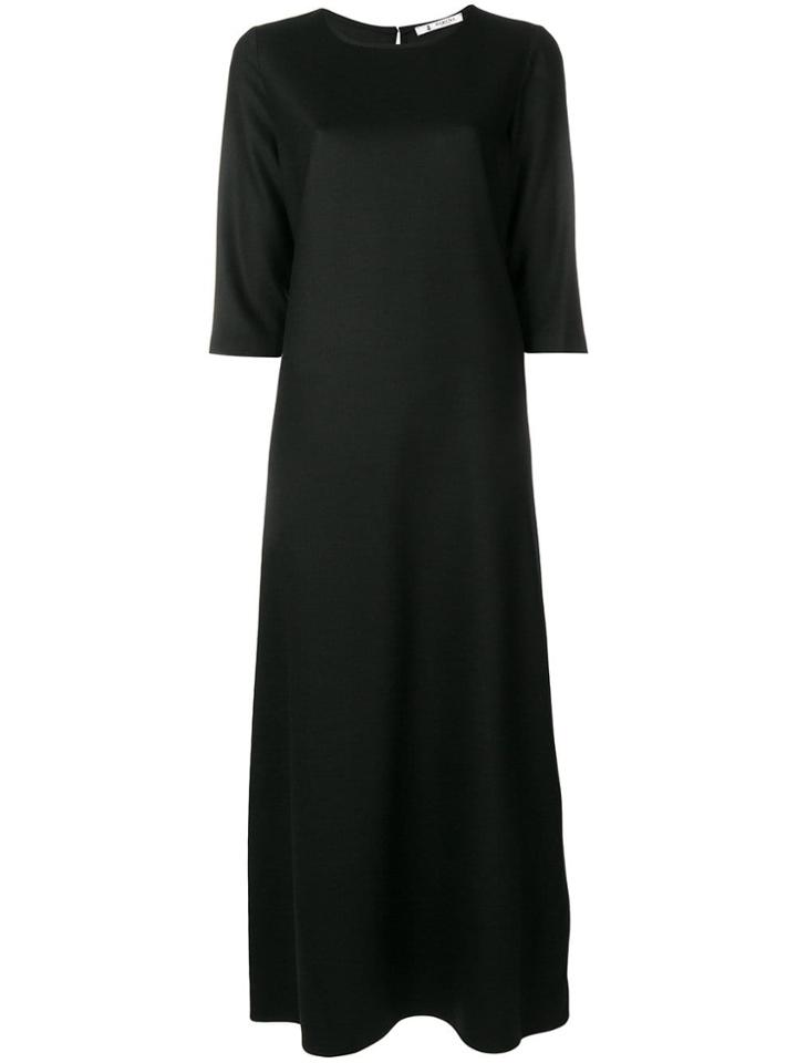 Barena Long A-line Dress - Black