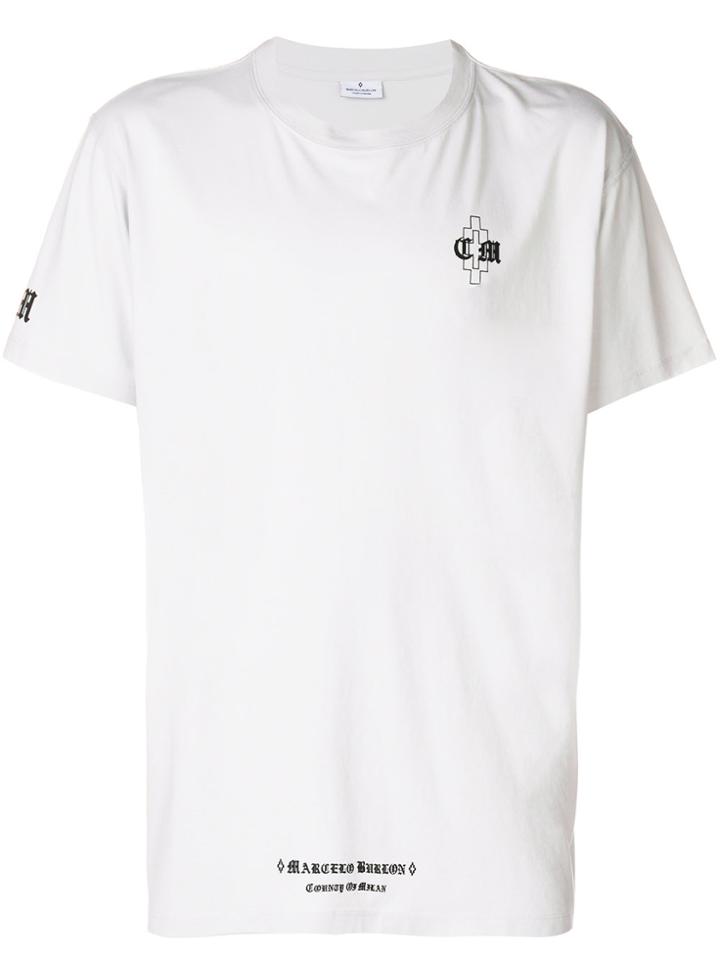 Marcelo Burlon County Of Milan Multi Logo T-shirt - Grey