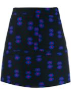 La Doublej Floral Mini Skirt - Blue