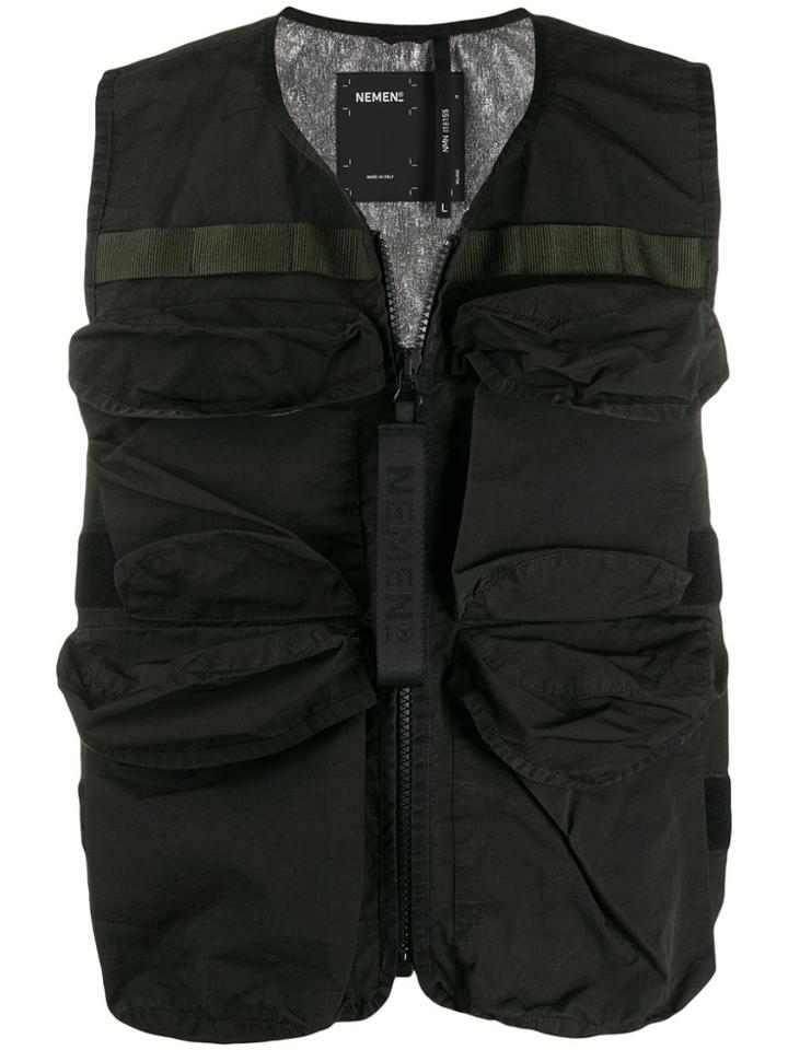Nemen Pocket-detail Gilet - Green