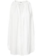 Elie Tahari Gathered Neck Tank, Women's, Size: Small, White, Silk