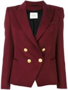 Pierre Balmain Double Breasted Blazer - Red