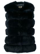 S.w.o.r.d 6.6.44 Fox Fur Gilet - Blue