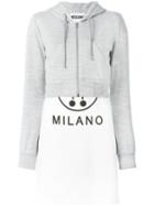 Moschino Hybrid Hoodie Dress, Women's, Size: 42, White, Cotton/other Fibres