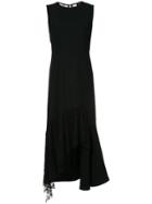 Goen.j Asymmetric Ruffled Dress - Black