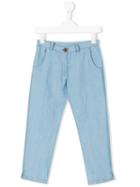 Opililai - Regular Fit Denim (blue) Trousers - Kids - Cotton/linen/flax - 4 Yrs, Toddler Girl's