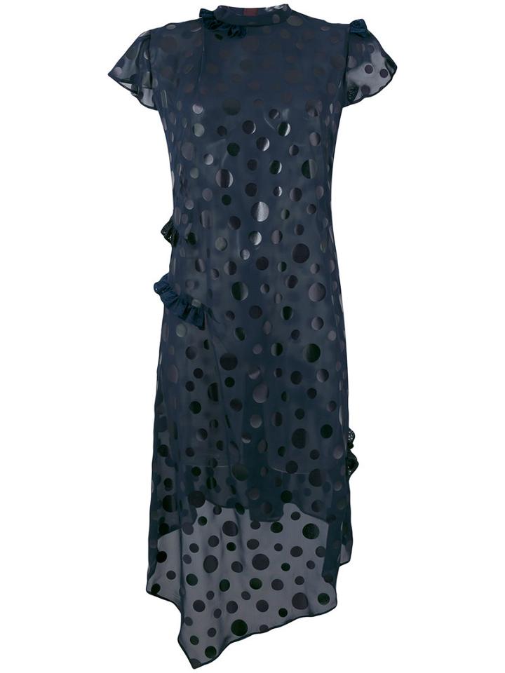 Kolor - Polka Dot Dress - Women - Polyester - 2, Women's, Blue, Polyester