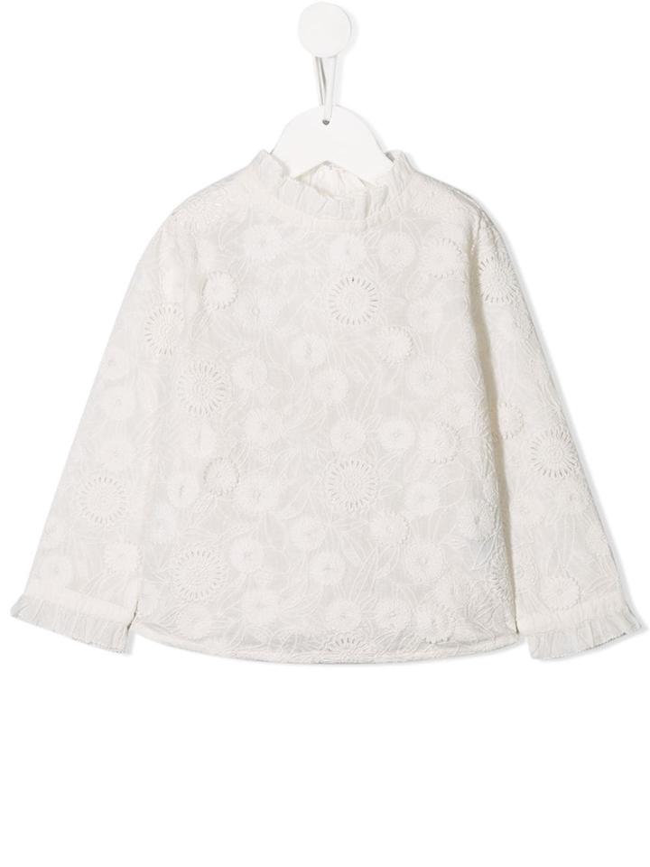 Bonpoint Teen Embroidered Joy Blouse - White