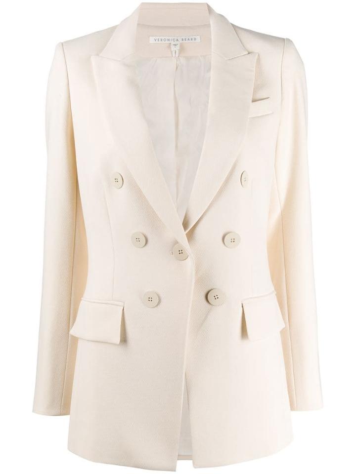 Veronica Beard Boxy Fit Blazer - White