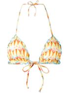 Mc2 Saint Barth - Sagittarius Bikini Top - Women - Polyamide/spandex/elastane - S, Yellow/orange, Polyamide/spandex/elastane