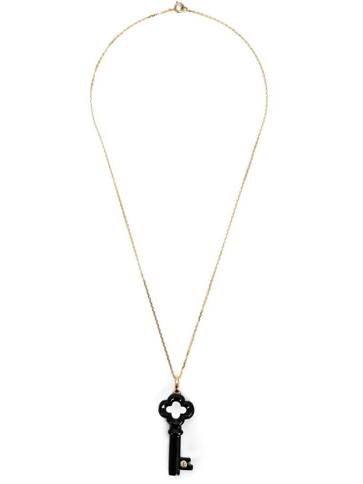 Kristin Hanson Diamond Detail Clover Key Necklace
