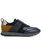 Santoni Panelled Slip-on Sneakers - Blue