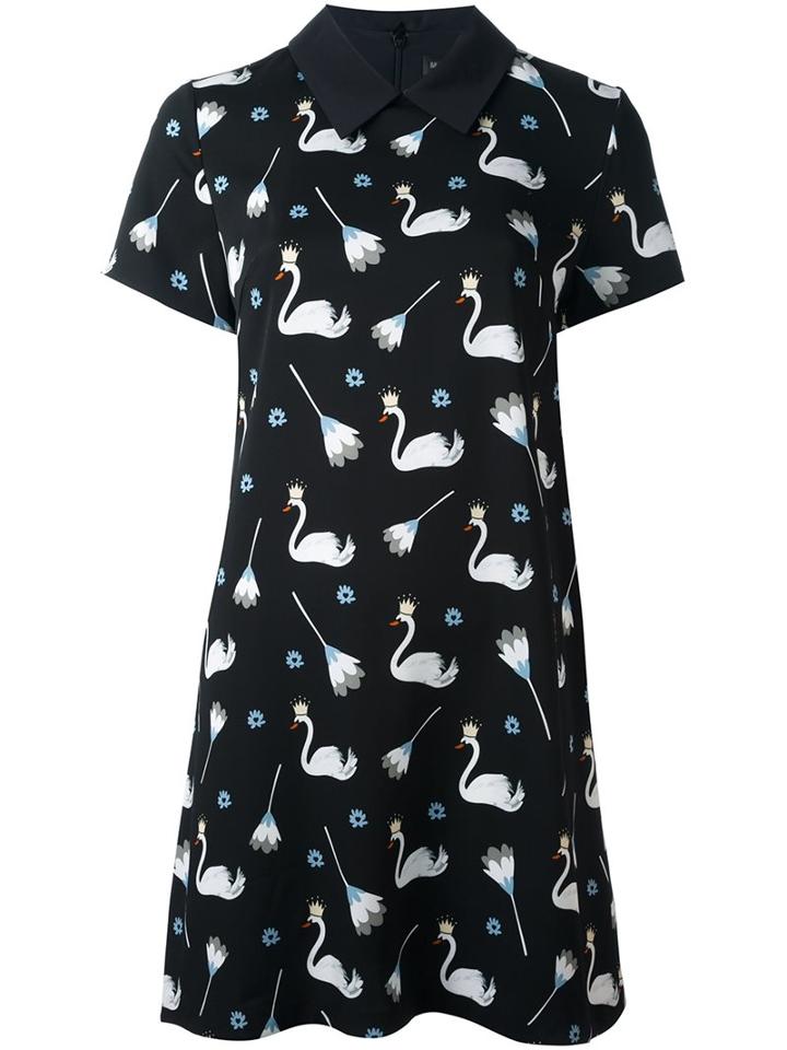 Markus Lupfer Swan Princess Print 'nela' Dress