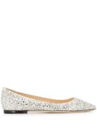 Jimmy Choo Romy Glitter Ballerinas - Gold