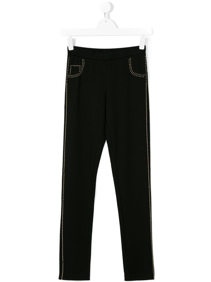 Moschino Kids Stud-trimmed Trousers - Black