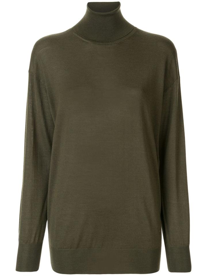 Tom Ford Relaxed Fit Turleneck Jumper - Green